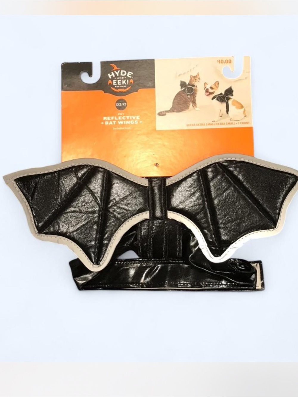 Hyde & Eek! Reflective Black Bat Wings dog or cat Costume Accessory